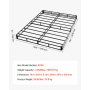 Rama łóżka VEVOR Box Spring (rozmiar queen) ze zmywalnym pokrowcem materiałowym, metalowa rama (2010 x 1515 x 130 mm) do łóżek queen, górna warstwa materaca 13 cm, maks. nośność 1587,57 kg, podstawa materaca