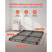 VEVOR Boxspring Queensize z pokrowcem materiałowym Boxspring box spring 2010x1510x102mm