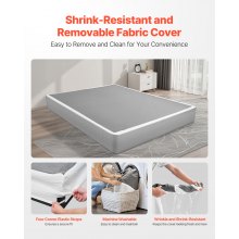 VEVOR Boxspring Queensize z pokrowcem materiałowym Boxspring box spring 2010x1515x230mm