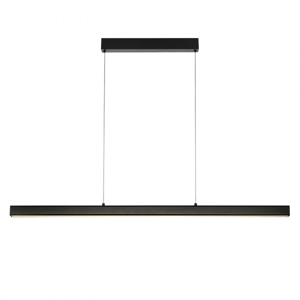 VEVOR Ściemnialna lampa wisząca liniowa, 20 W, 47-calowy żyrandol liniowy LED z pilotem, klosz akrylowy, regulowana temperatura barwowa 3000 K–6000 K, do jadalni i kuchni