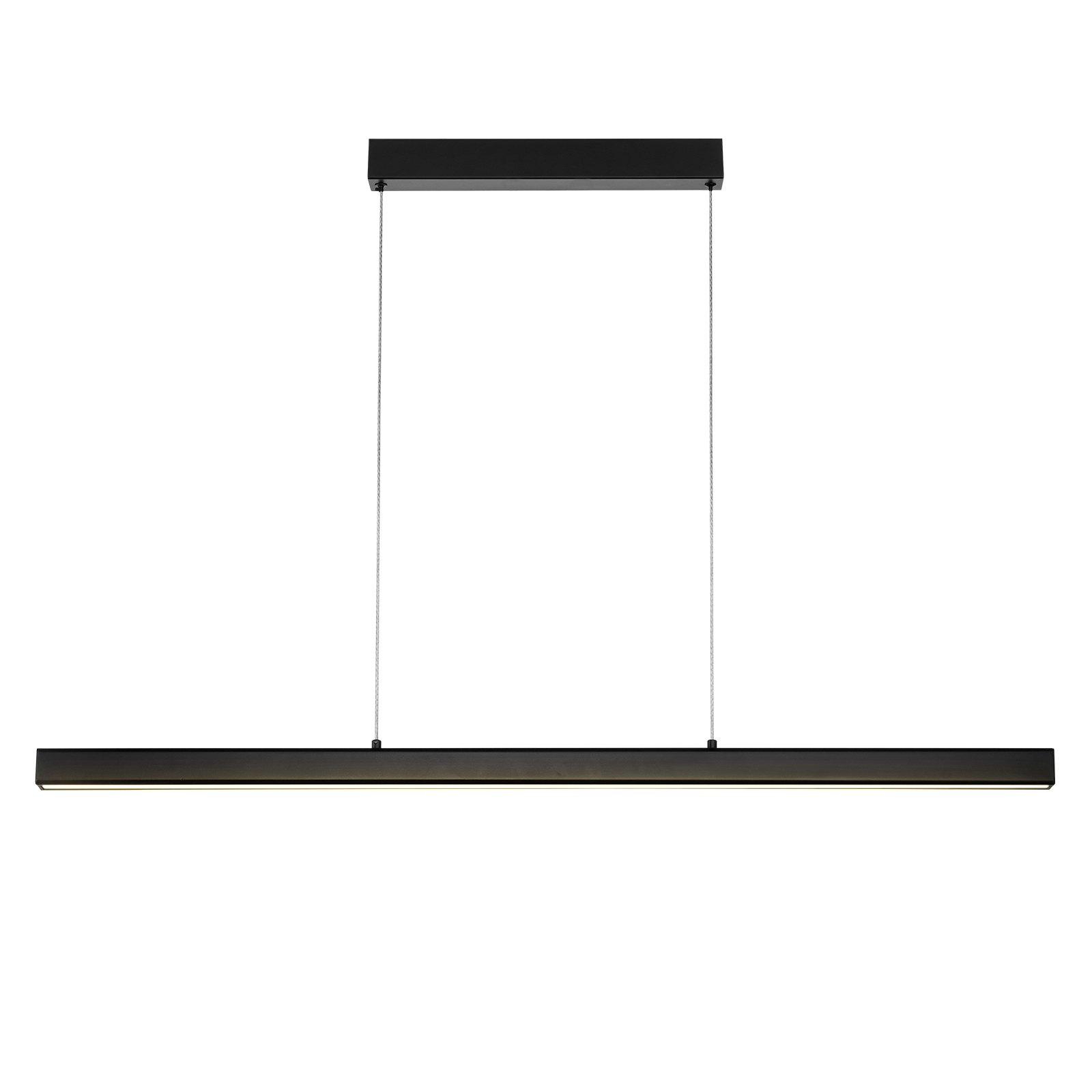 VEVOR Ściemnialna lampa wisząca liniowa, 20 W, 47-calowy żyrandol liniowy LED z pilotem, klosz akrylowy, regulowana temperatura barwowa 3000 K–6000 K, do jadalni i kuchni