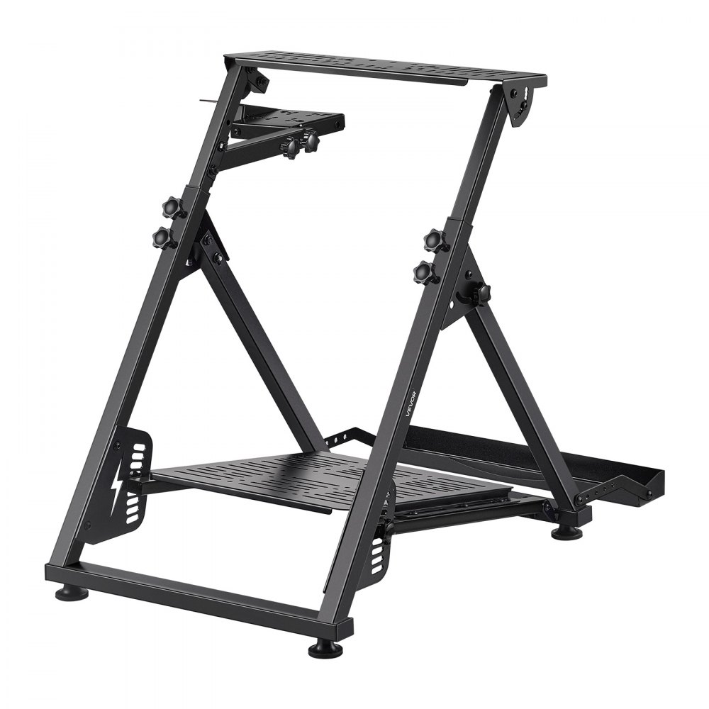 VEVOR Podstawka pod kierownicę, regulowany i składany stojak symulacyjny do kokpitu gamingowego Logitech G923 G920 G29 G27, Thrustmaster T300RS TX F458 T500RS T3PA-PRO (F1/GT), symulator pedałów nie jest dołączony