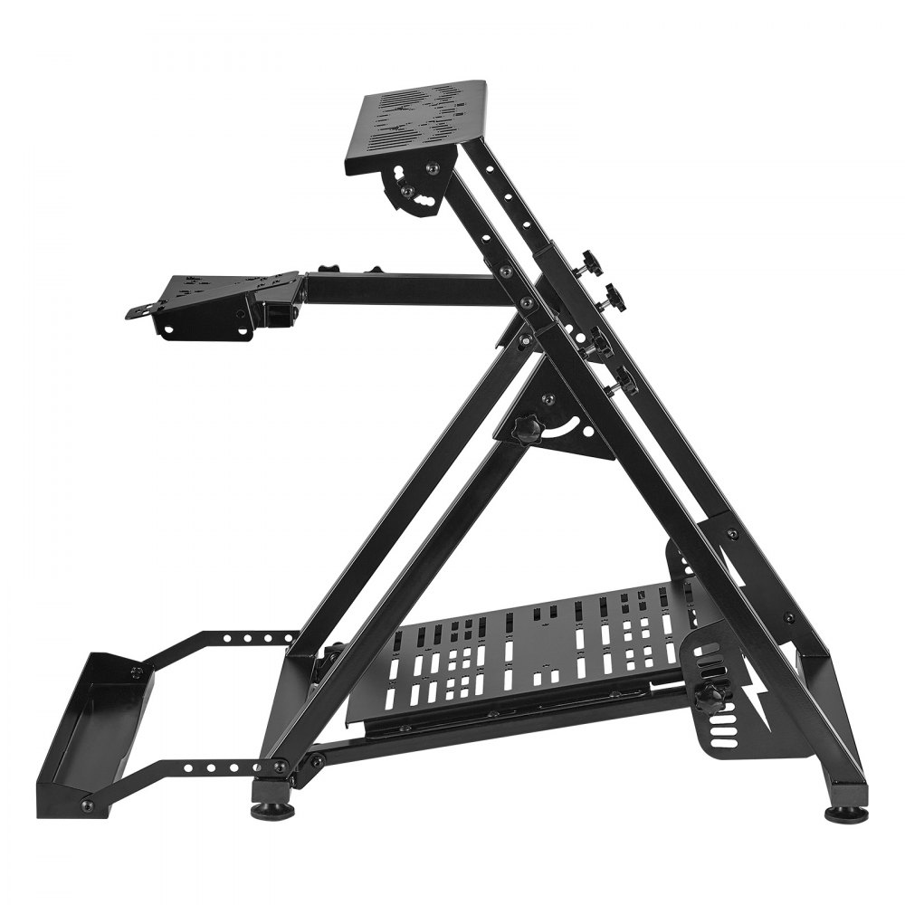 VEVOR Podstawka pod kierownicę, regulowany i składany stojak symulacyjny do kokpitu gamingowego Logitech G923 G920 G29 G27, Thrustmaster T300RS TX F458 T500RS T3PA-PRO (F1/GT), symulator pedałów nie jest dołączony