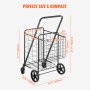 Wózek na zakupy VEVOR wózek na zakupy składany nośność 50 kg, wózek na zakupy wielofunkcyjna, wózek na zakupy składany do prania, artykułów spożywczych, narzędzi kempingowych itp.