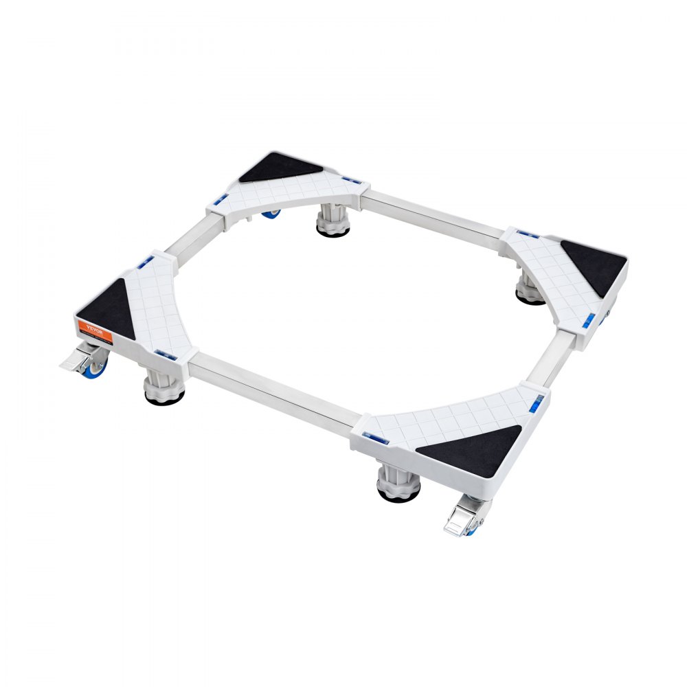 VEVOR Mini stojak na lodówkę 414 x 414 x 104 mm, uniwersalna podstawa na pranie, regulowana podstawa na lodówkę z płynnie obracającymi się kółkami, podstawa do pralki i suszarki