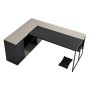 VEVOR L-Shaped Executive Desk, Large Modern Office Table with Drawers & Storage Cabinet, Heavy Duty Wooden Executive Table with CPU Stand, 158.7 KG Load Capacity, Easy Assembly, for Work Study Writing