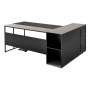 VEVOR L-Shaped Executive Desk, Large Modern Office Table with Drawers & Storage Cabinet, Heavy Duty Wooden Executive Table with CPU Stand, 158.7 KG Load Capacity, Easy Assembly, for Work Study Writing