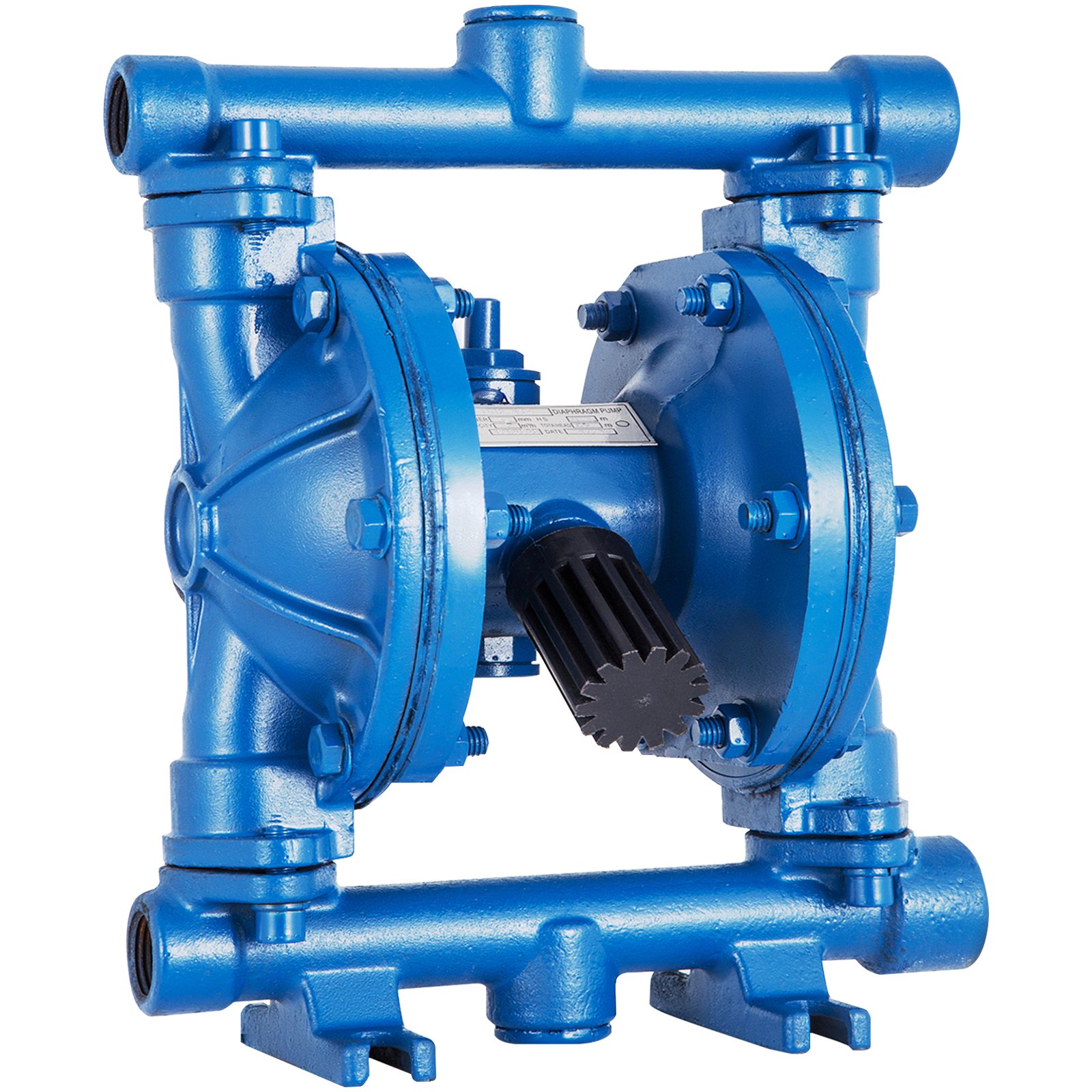 VEVOR Air-Operated Double Diaphragm Pump, 1/2 Inch Inlet and Outlet, Cast Iron Housing, 3 GPM and max. 90 PSI, Pneumatic Nitrile Diaphragm Transfer Pump for Petroleum, Diesel, Oil