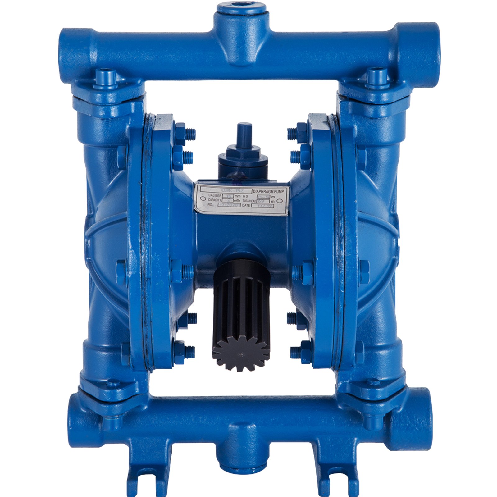 VEVOR Air-Operated Double Diaphragm Pump, 1/2 Inch Inlet and Outlet, Cast Iron Housing, 3 GPM and max. 90 PSI, Pneumatic Nitrile Diaphragm Transfer Pump for Petroleum, Diesel, Oil