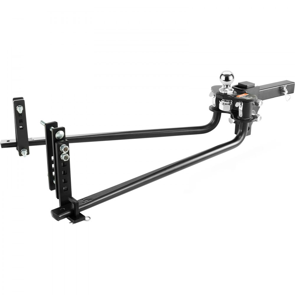 Hak holowniczy VEVOR 453 kg, dyszel holowniczy, zaczep do rozkładania ładunku z wałkiem 50 mm, kula 58,7 mm, system kontroli stabilności przyczepy do poziomowania ładunku, malowany proszkowo na czarno