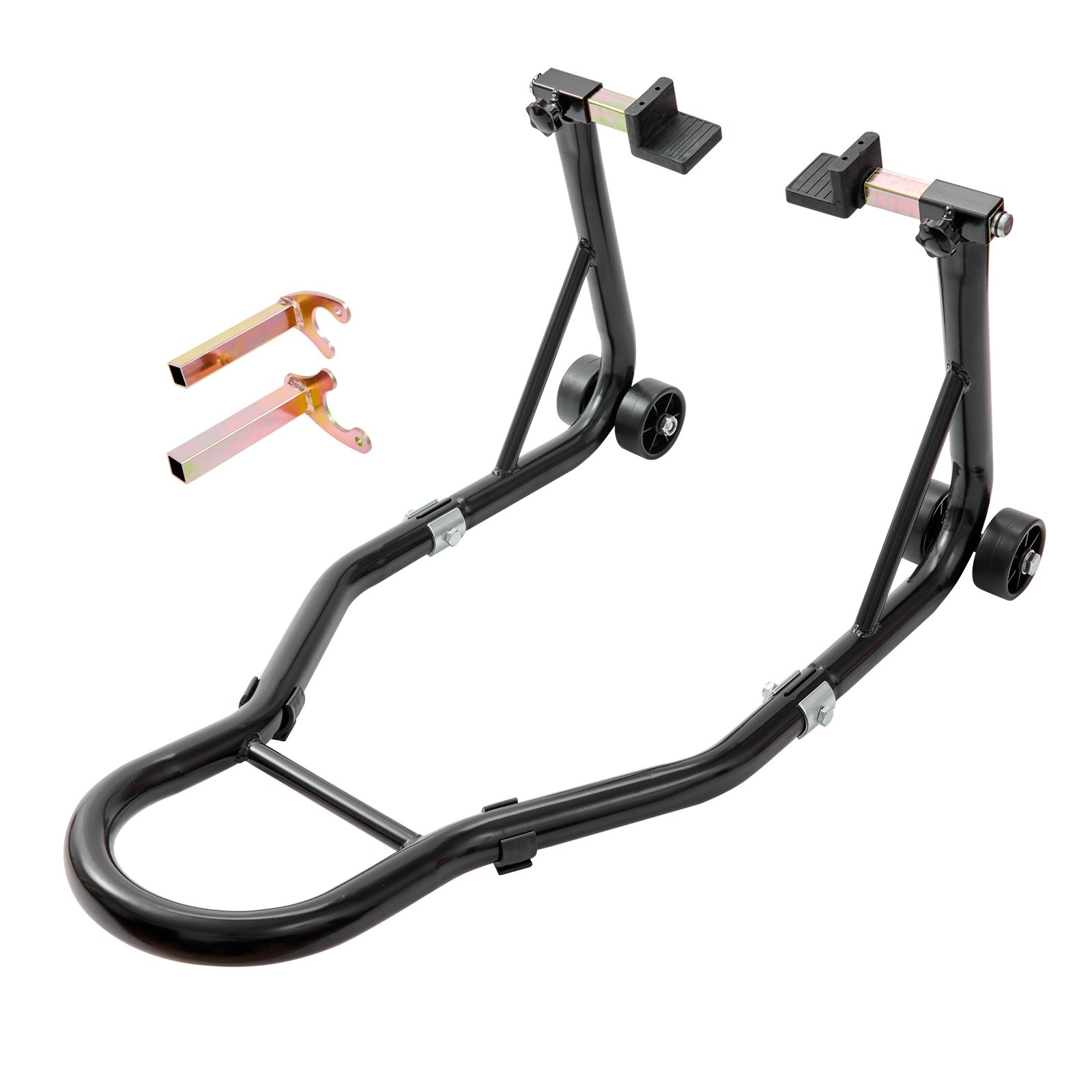 VEVOR Motorcycle Stand Set, 0.39 t Load Capacity, U-Type + L-Type, 225-350 mm / 230-330 mm Rear Mounting Stand, Motorcycle Lift, Mounting Lift, with Four Casters