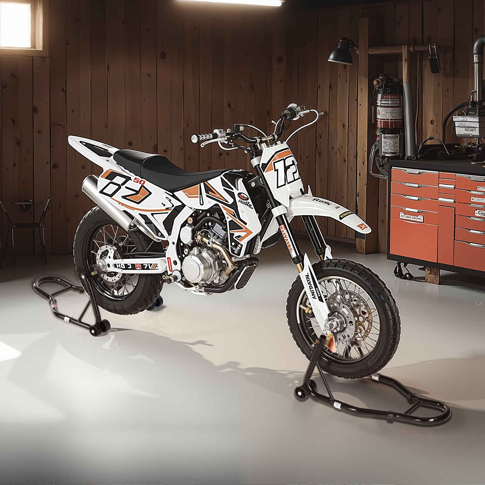 Podnośnik motocyklowy VEVOR z podnośnikiem przednim i tylnym, udźwig 500 kg, podwójny widelec przedni, sprężynowy widelec U+L z tylnym wahaczem, podnośnik motocyklowy do większości motocykli