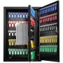 VEVOR Key Cabinet, Key Box for 200 Keys, Black, Adjustable Key Safe, Lockable Key Cabinet with 20 Key Holders, 2 Keys & 4 Index Cards