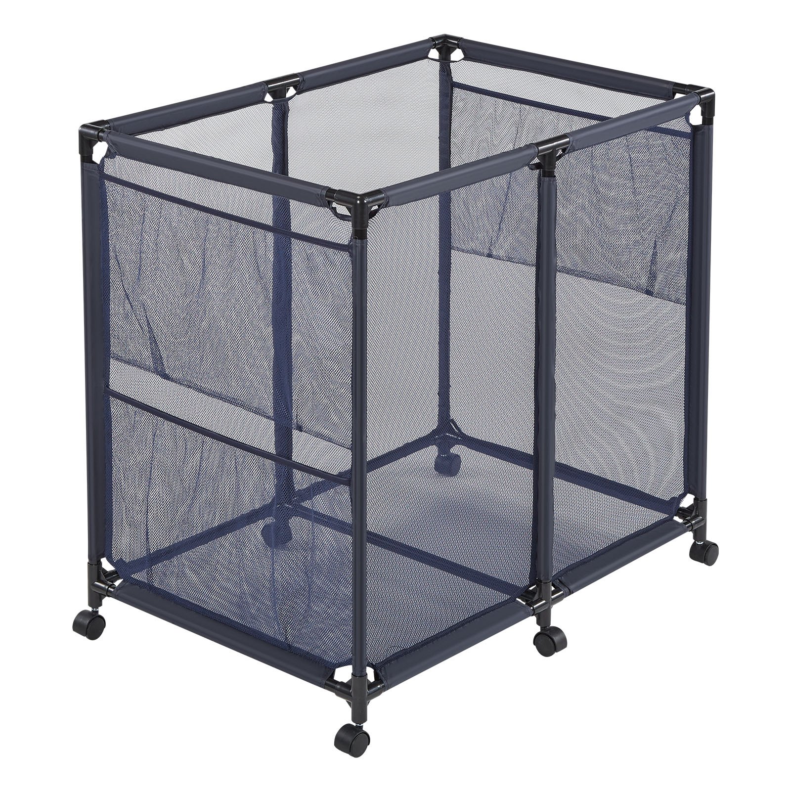 Pojemnik do przechowywania basenu VEVOR 93,5 x 61 x 90,4 cm, pojemnik do przechowywania basenu z 6 kółkami, organizer z siatki z metalową ramą i kieszeniami bocznymi, kosz organizera na makarony basenowe i sprzęt do pływania