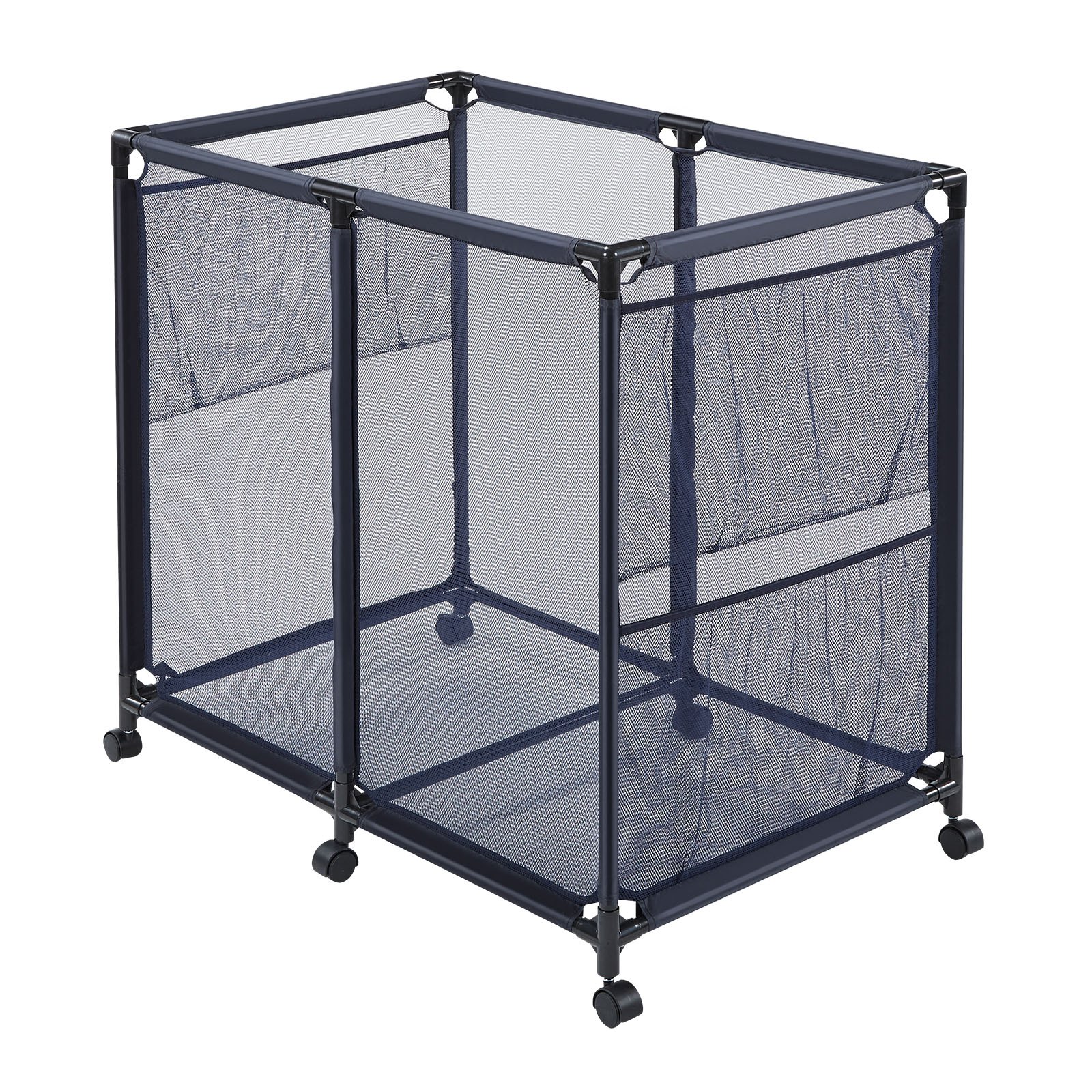 Pojemnik do przechowywania basenu VEVOR 93,5 x 61 x 90,4 cm, pojemnik do przechowywania basenu z 6 kółkami, organizer z siatki z metalową ramą i kieszeniami bocznymi, kosz organizera na makarony basenowe i sprzęt do pływania