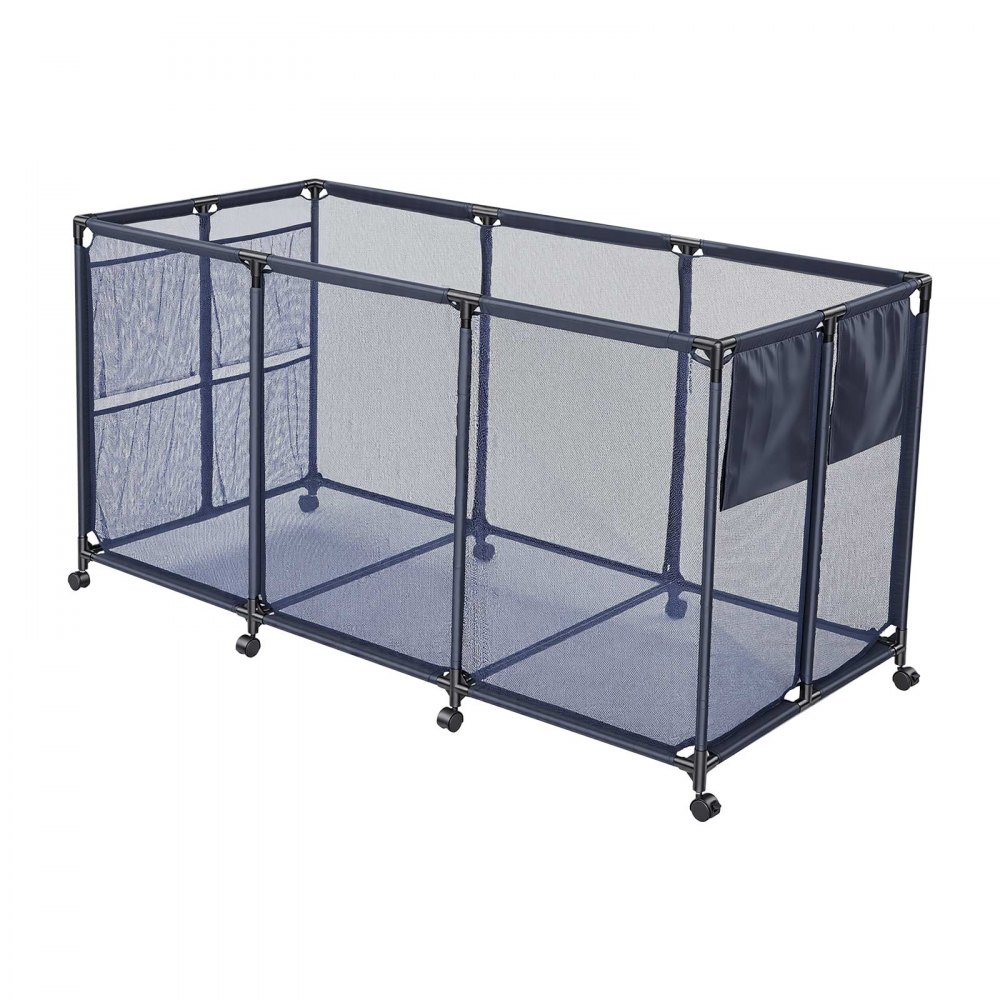 Pojemnik do przechowywania zabawek basenowych VEVOR 1755x815x890 mm, organizer z kieszeniami bocznymi, metalowa rama, kosz siatkowy, pudełko do przechowywania, koszyk organizacyjny, koszyk do przechowywania, wózek do przechowywania zabawek basenowych