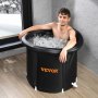 VEVOR Ice Bath, 85 cm long plunge pool for cold water therapy for athletes, portable outdoor ice barrel plunge pool for recreation, 398 L inflatable folding bathtub with cover for adults