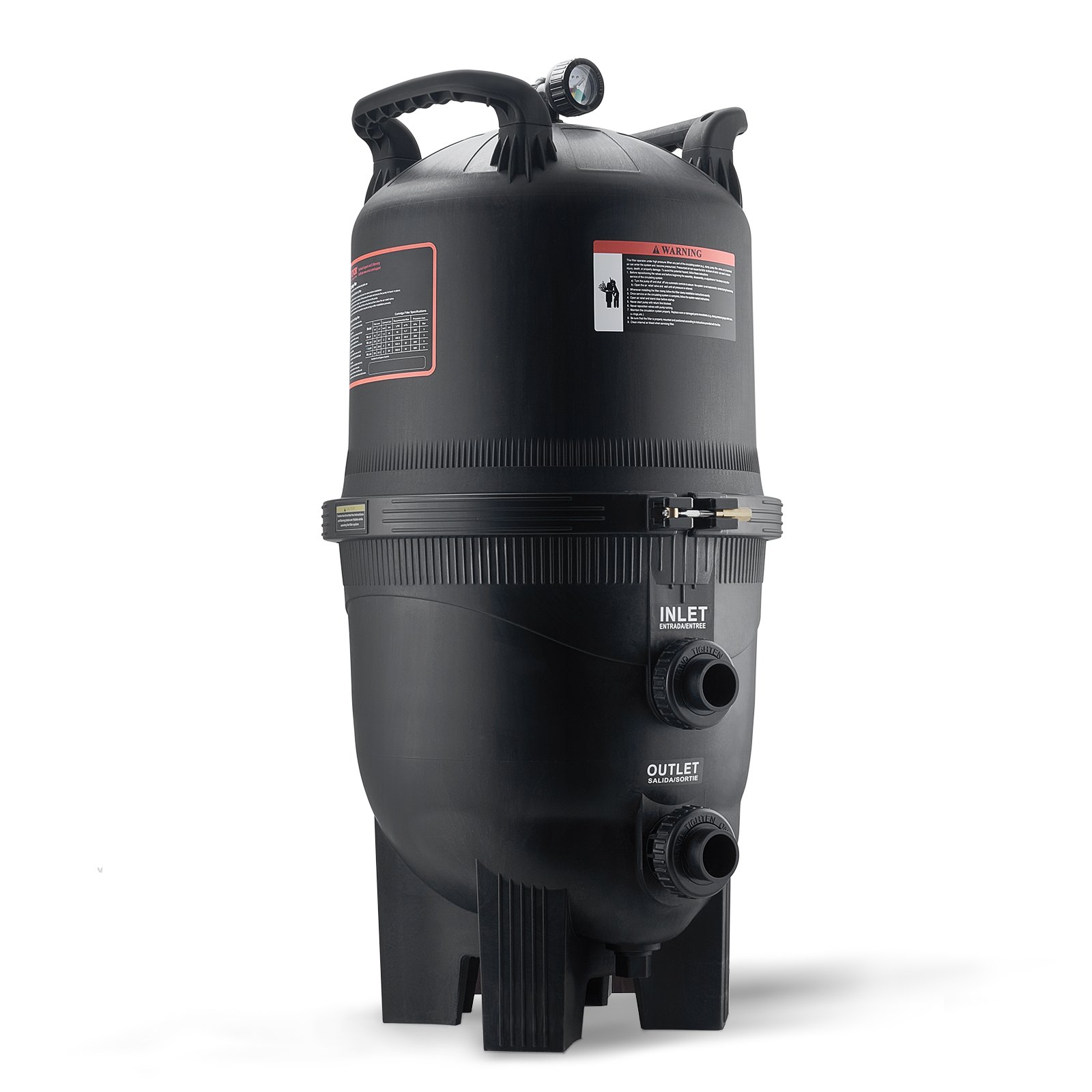 VEVOR cartridge pool filter, 49 m² filter area, built-in pool filter, above-ground swimming pool filtration system with upgraded filter and leak-proof, for hot tubs, spas, inflatable pools