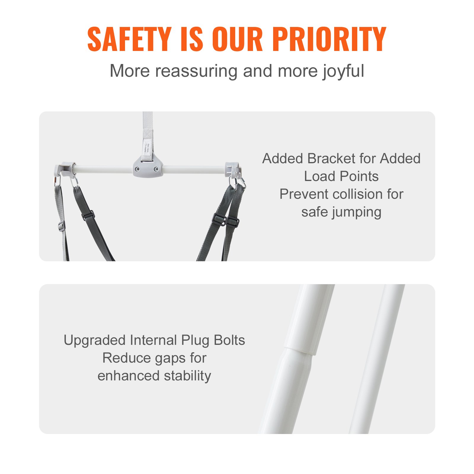 Sweter dziecięcy VEVOR ze stojakiem, leżaczek dla małych dzieci, nośność 35 funtów, przez 3+ miesiące