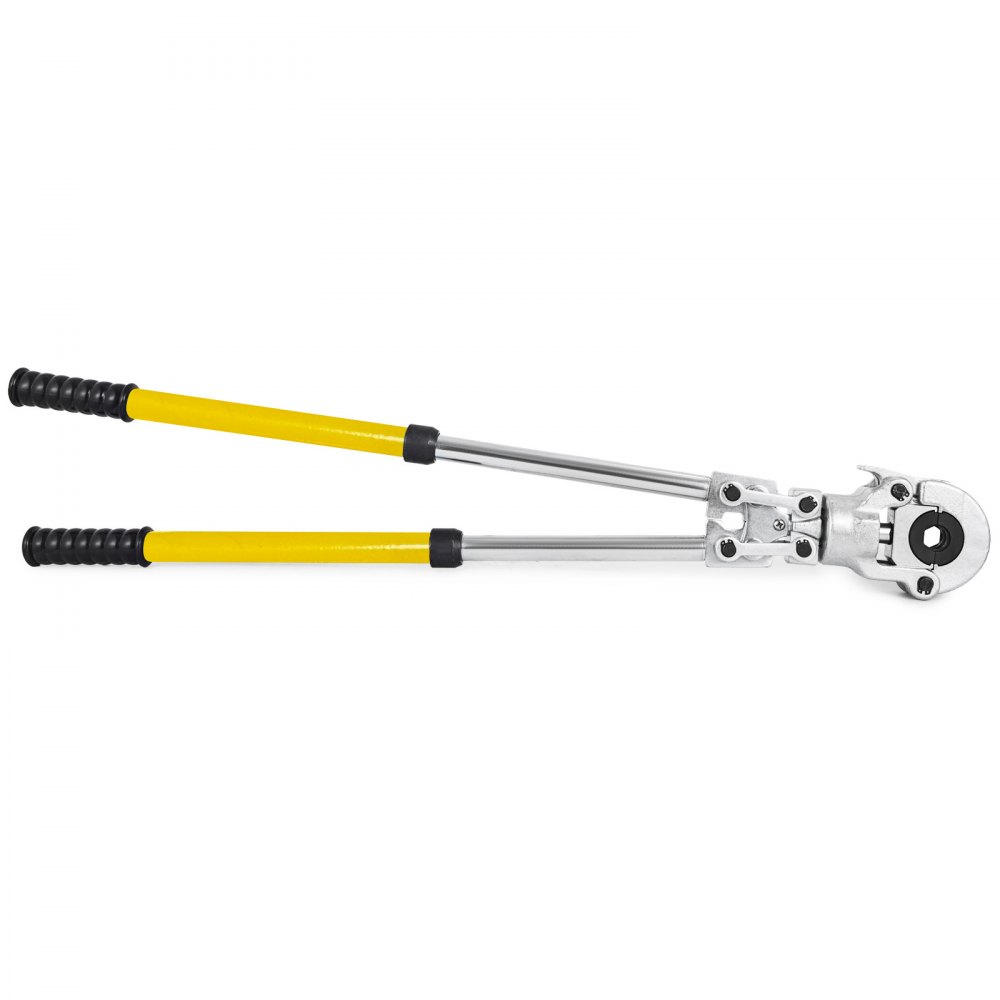 Szczypce zaciskowe VEVOR V12, V15, V22, V28, TH16, TH20, TH26, TH32 mm, szczypce zaciskowe z głowicą obrotową o 360° i ergonomicznym gumowym uchwytem, ​​przenośne szczypce do zaciskania rur, ręczne szczypce do końcówek kablowych