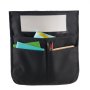 Krzesło szkolne VEVOR z kieszenią, 24 sztuki, 36 x 38 cm, kieszeń na oparcie z etykietą na imię, organizer na oparcie krzesła dla dzieci do klasy, przedszkola, szkoły i domu, kolor czarny