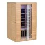 VEVOR Sauna na podczerwień dla 2 osób, sauna na podczerwień Hemlock o niskim polu elektromagnetycznym, drzwi ze szkła hartowanego, głośnik Bluetooth, sauna wewnętrzna, 1800 W