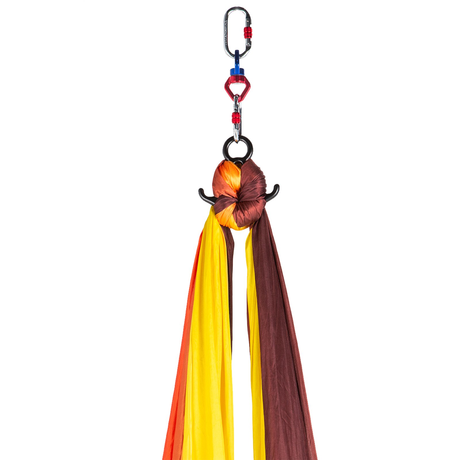 10M Hamak do jogi Aerial Silks Fabric Aerial Yoga Silk Set Aerial Dance Red Yellow