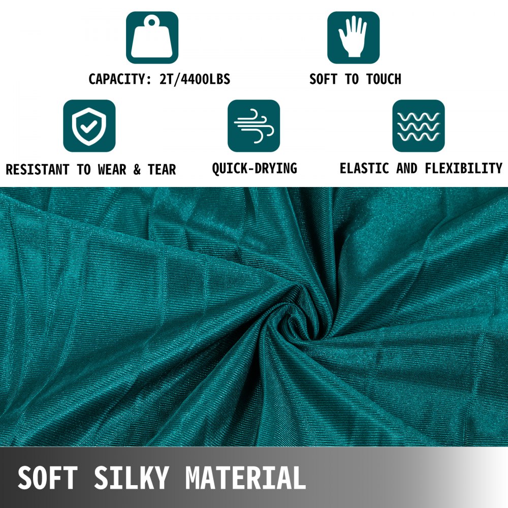 Aerial Silks Fabric Aerial Yoga Silk Set Hamak do jogi Aerial Dance Dark Green 10M