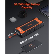 Urządzenie do uruchamiania awaryjnego samochodu VEVOR 3000A 59,2 Wh Power Bank ze wzmacniaczem litowym