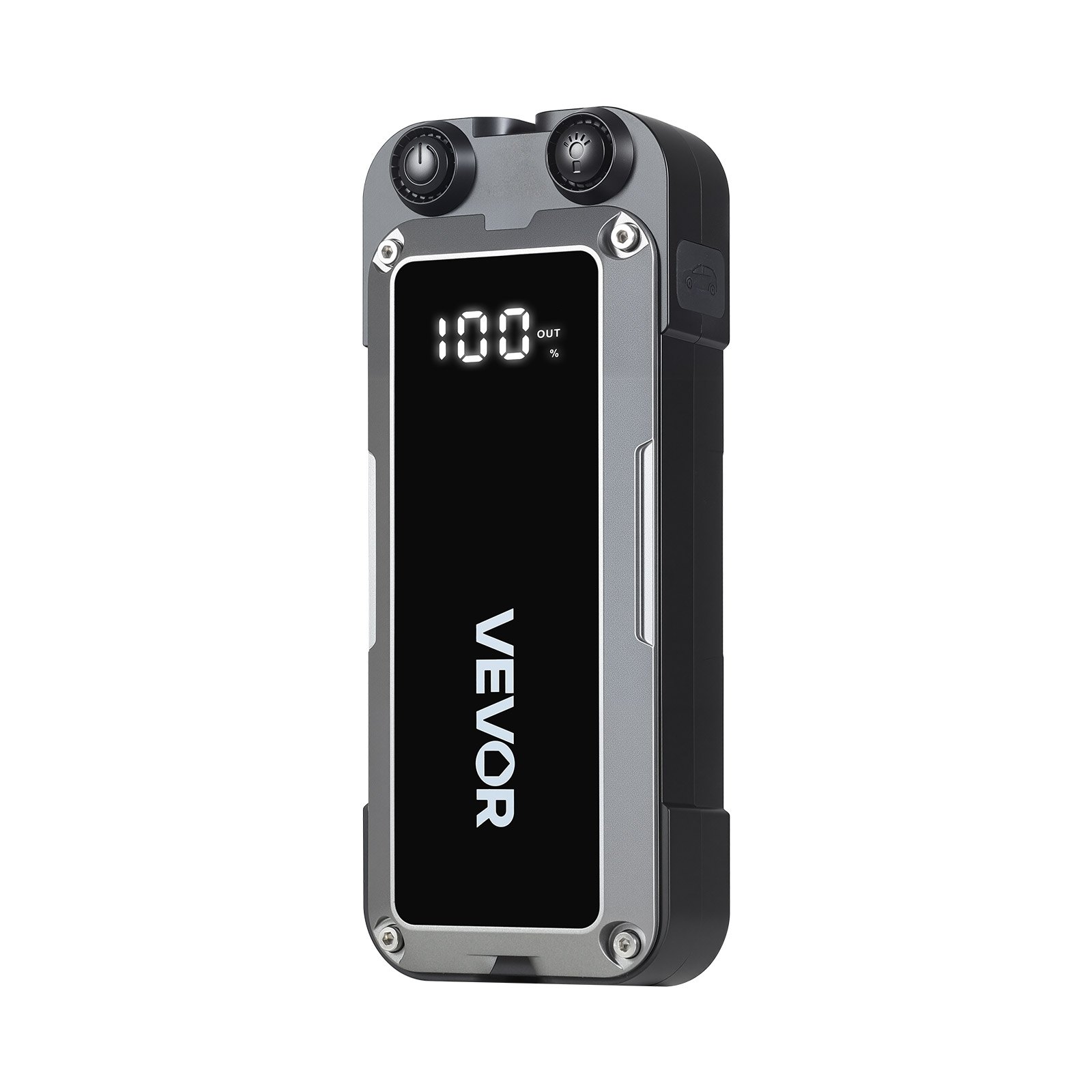 VEVOR Power Bank, urządzenie rozruchowe o szczytowym natężeniu prądu 4000 A z latarką LED i kablem do silników benzynowych o pojemności do 10 l/diesel 8 l, przenośne urządzenie wspomagające z szybkim ładowaniem i zabezpieczeniem na wypadek sytuacji awaryjnych