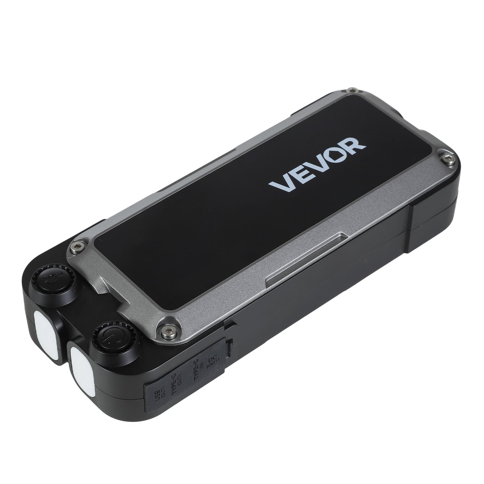 VEVOR Power Bank, urządzenie rozruchowe o szczytowym natężeniu prądu 4000 A z latarką LED i kablem do silników benzynowych o pojemności do 10 l/diesel 8 l, przenośne urządzenie wspomagające z szybkim ładowaniem i zabezpieczeniem na wypadek sytuacji awaryjnych
