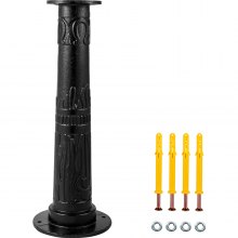 VEVOR Podstawka pod pompę ręczną, żeliwna, 23,7 x 23,7 x 66 cm, ogrodowa, pokryta farbą w sprayu, grubość 8 mm, czarna, do ogrodu, stawu