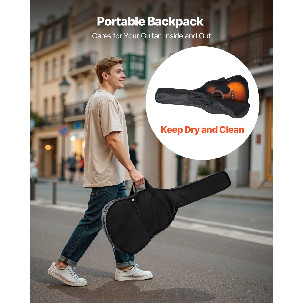 Gitara akustyczna VEVOR Dreadnought 40 in / 1016 mm Zestaw dla początkujących, dorosły, Sunburst