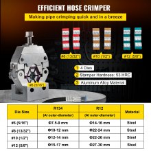 VEVOR Szczypce Do Zaciskania 71550 Wąż Hydrauliczny Zwijacz Węży Hydraulicznych Automatyczne Zwijarki