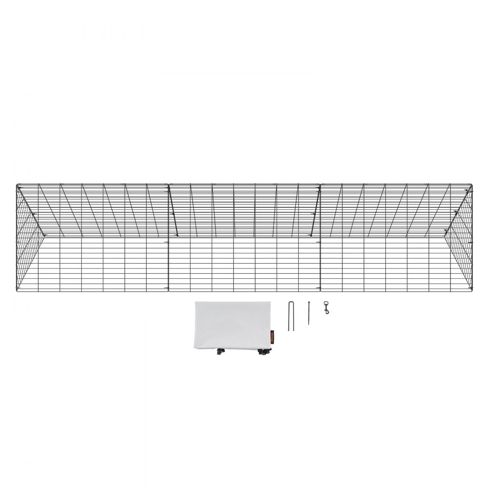 Tunel dla kur VEVOR, 300 x 71 x 61,5 cm, klatka dla kur do ogrodu, przenośne tunele dla kur na zewnątrz, łatwy montaż, wybieg dla kur, odpowiedni dla kur, kaczek, królików