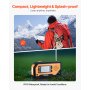 Radio pogodowe awaryjne VEVOR, radio korbkowe, bateria 2000 mAh, alarm FM/AM/WB/NOAA, radio awaryjne zasilane energią słoneczną z kablem ładującym USB, alarm SOS i latarka, SOS na kemping, awaryjne ładowanie smartfona, kolor żółty