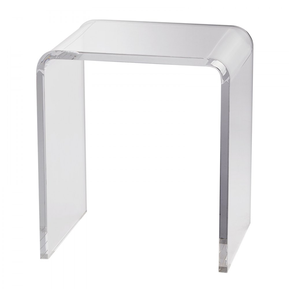 VEVOR Stolik kawowy akrylowy 415 x 305 x 460 mm, stolik boczny w kształcie litery U, przezroczysty stolik kawowy na napoje, jedzenie, przekąski, stosowany w salonie, sypialni, gabinecie itp.