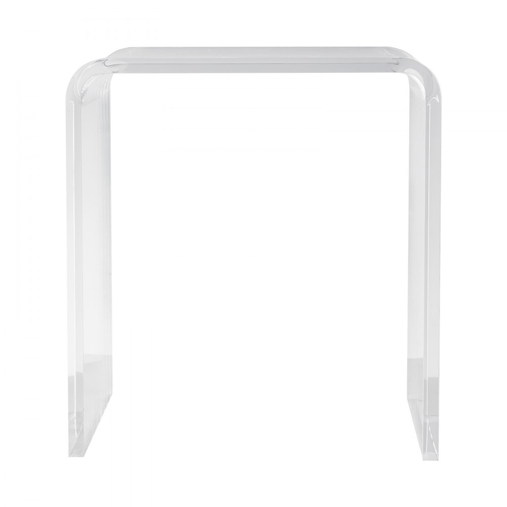 VEVOR Stolik kawowy akrylowy 415 x 305 x 460 mm, stolik boczny w kształcie litery U, przezroczysty stolik kawowy na napoje, jedzenie, przekąski, stosowany w salonie, sypialni, gabinecie itp.
