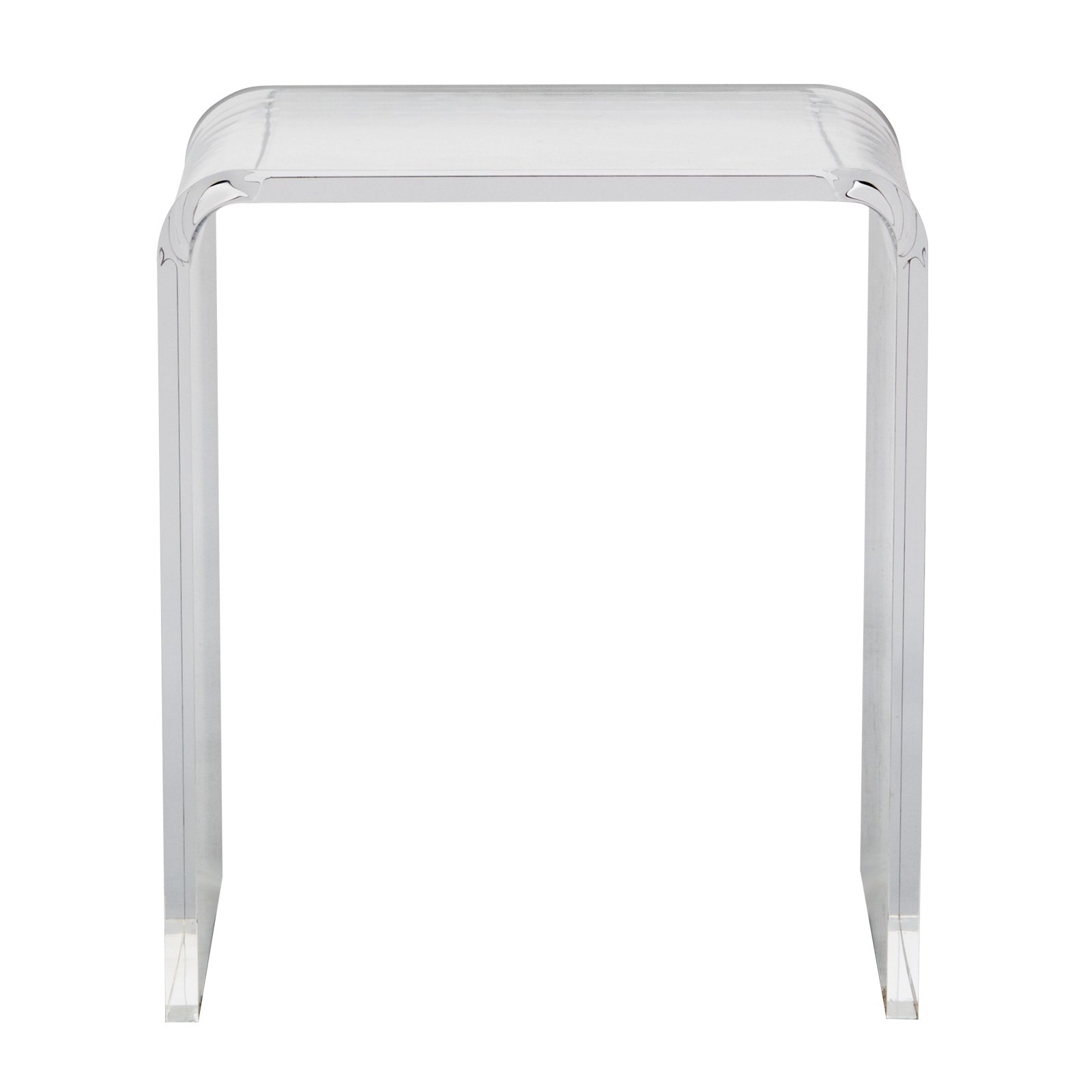 VEVOR Stolik kawowy akrylowy 415 x 305 x 460 mm, stolik boczny w kształcie litery U, przezroczysty stolik kawowy na napoje, jedzenie, przekąski, stosowany w salonie, sypialni, gabinecie itp.