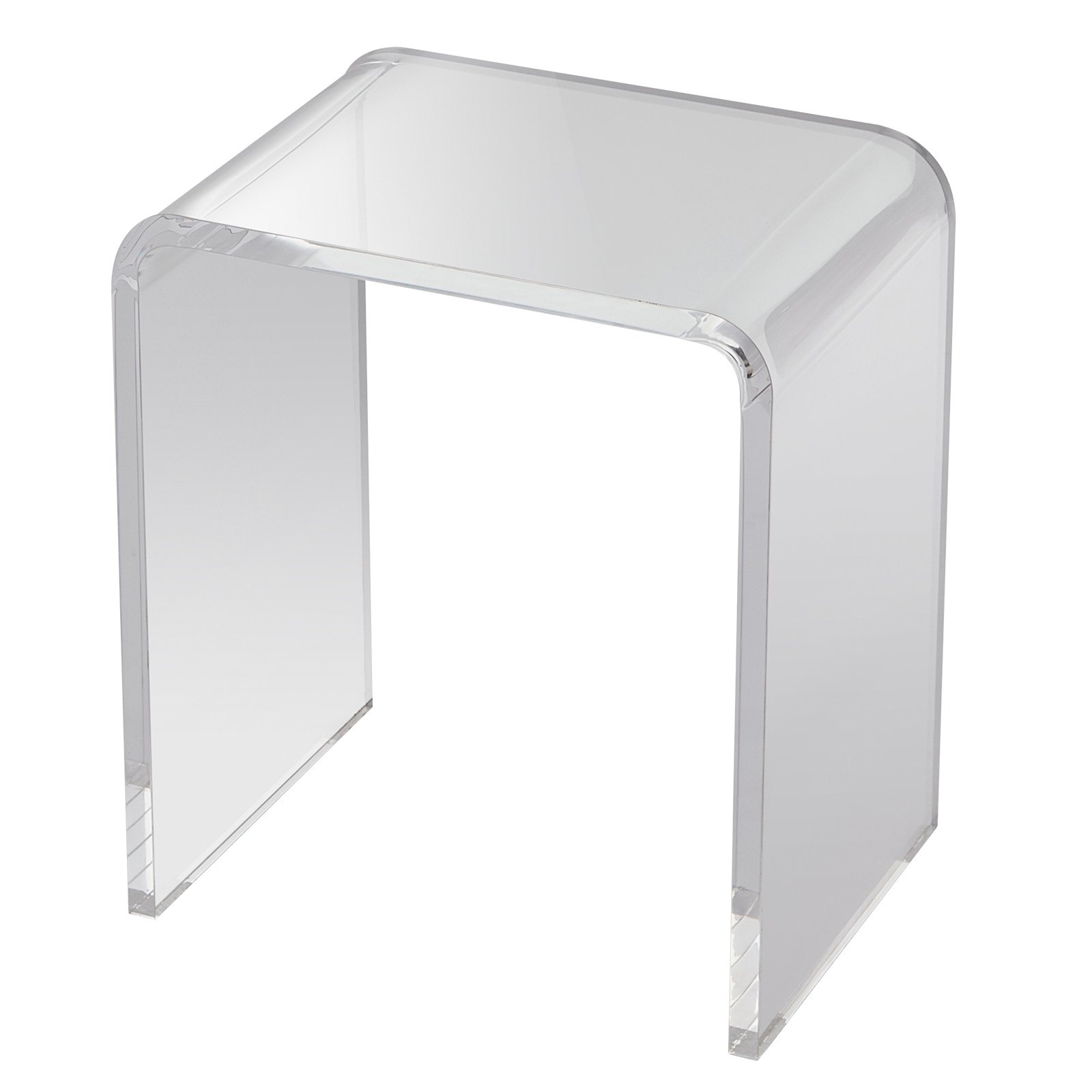 VEVOR Stolik kawowy akrylowy 415 x 305 x 460 mm, stolik boczny w kształcie litery U, przezroczysty stolik kawowy na napoje, jedzenie, przekąski, stosowany w salonie, sypialni, gabinecie itp.