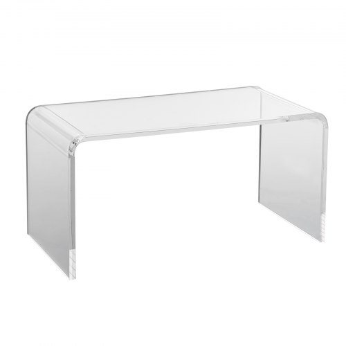 Stolik boczny VEVOR 813 x 401 x 414 mm, akrylowy stolik boczny w kształcie litery U, przezroczysty stolik kawowy na napoje, jedzenie, przekąski, używany w salonie, sypialni, gabinecie itp.
