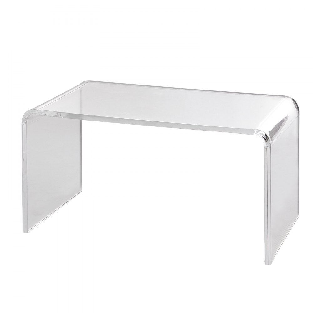 VEVOR Side Table 813 x 401 x 414 mm, U-shaped Acrylic Side Table, Transparent Coffee Table for Drinks, Food, Snacks, Used in Living Room, Bedroom, Study etc.