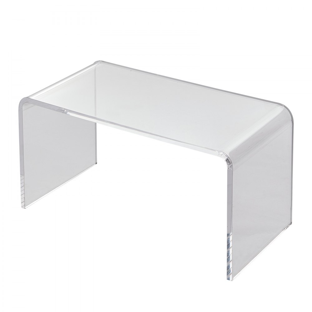 VEVOR Side Table 813 x 401 x 414 mm, U-shaped Acrylic Side Table, Transparent Coffee Table for Drinks, Food, Snacks, Used in Living Room, Bedroom, Study etc.