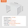 VEVOR Side Table 813 x 401 x 414 mm, U-shaped Acrylic Side Table, Transparent Coffee Table for Drinks, Food, Snacks, Used in Living Room, Bedroom, Study etc.