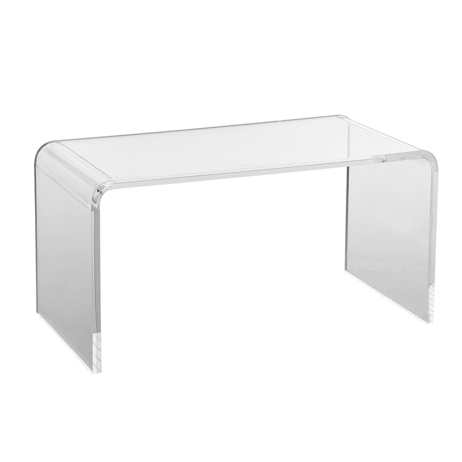 VEVOR Side Table 813 x 401 x 414 mm, U-shaped Acrylic Side Table, Transparent Coffee Table for Drinks, Food, Snacks, Used in Living Room, Bedroom, Study etc.