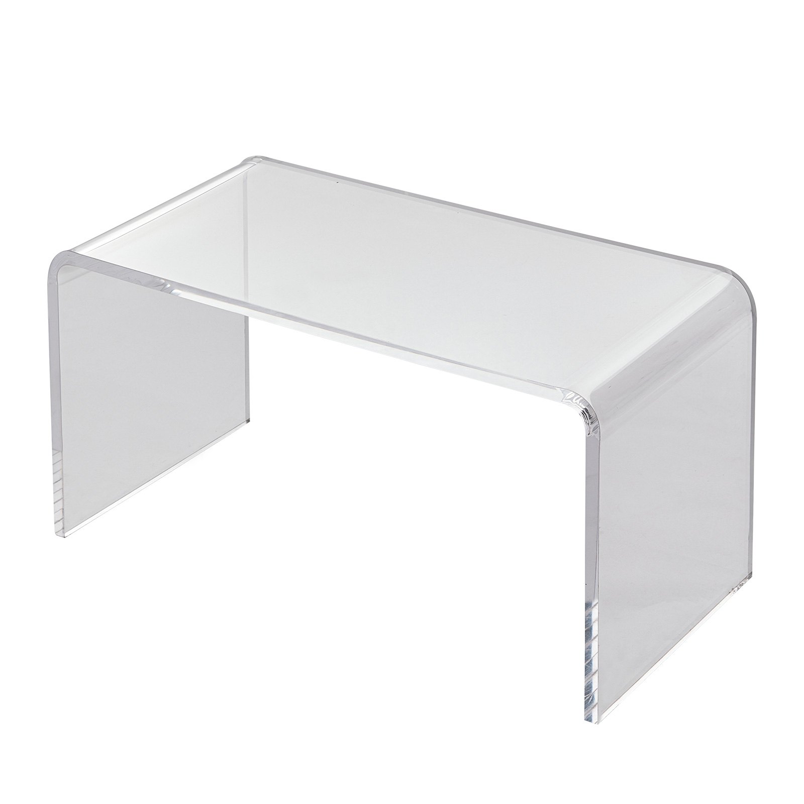 VEVOR Side Table 813 x 401 x 414 mm, U-shaped Acrylic Side Table, Transparent Coffee Table for Drinks, Food, Snacks, Used in Living Room, Bedroom, Study etc.