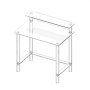 VEVOR Acrylic Table, 2 Tiers Clear Office Desk with Monitor Stand, Acrylic Study Computer Desk, Modern Side End Table Nightstand for Bedroom, Office, Study, Cloakroom, 50 x 80 x 88 cm (Clear)