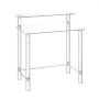 VEVOR Acrylic Table, 2 Tiers Clear Office Desk with Monitor Stand, Acrylic Study Computer Desk, Modern Side End Table Nightstand for Bedroom, Office, Study, Cloakroom, 50 x 80 x 88 cm (Clear)