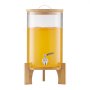 VEVOR Beverage Dispenser (1 x 8 L) for Parties, Juice Dispenser (made of glass) with drip-proof tap & wooden stand, Water Dispenser for Restaurants, Parties, Lemonade, Iced Tea, Homemade Drinks Dispenser