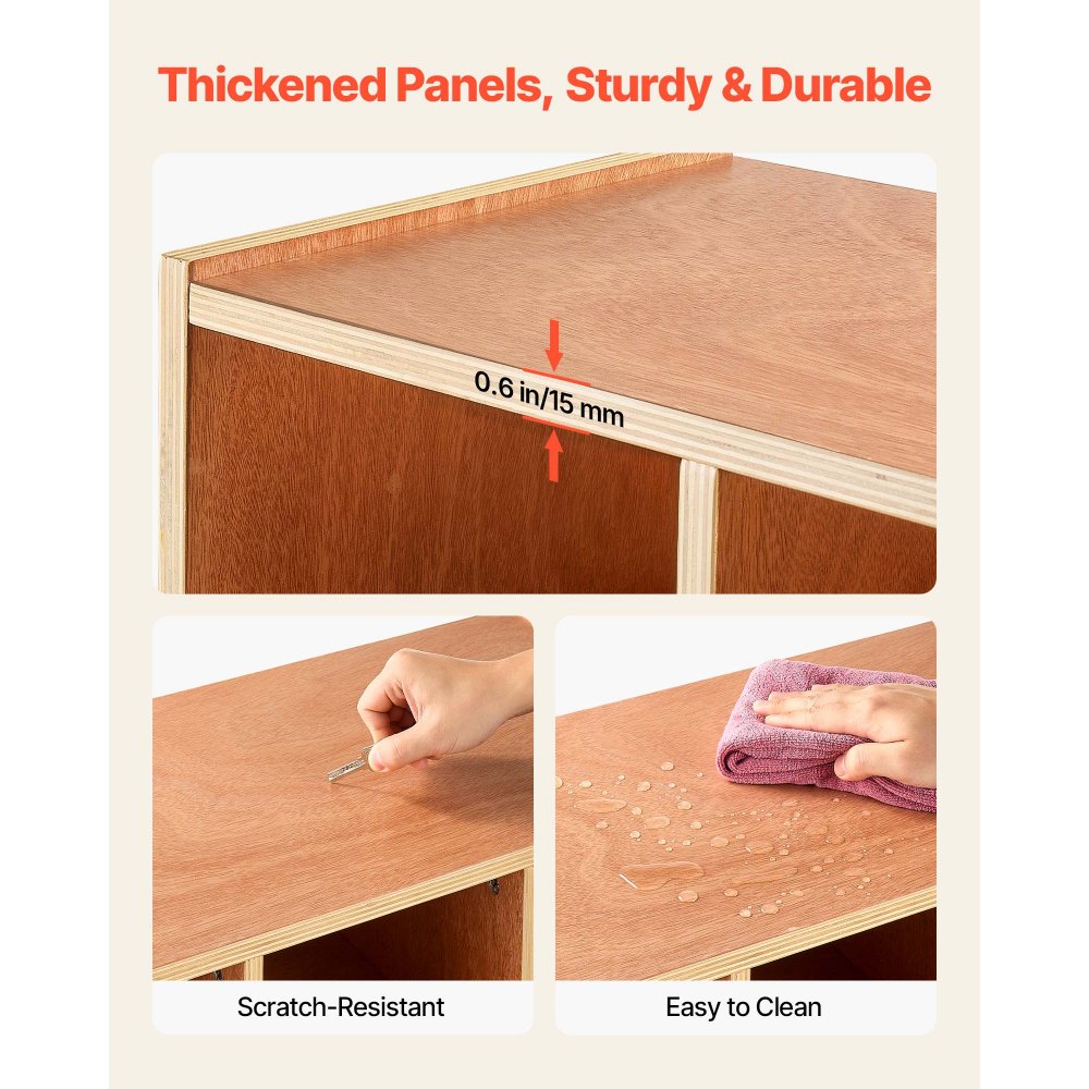 VEVOR Otwarta szafa dziecięca wykonana ze sklejki, szafa dziecięca z 6 haczykami i 9 przegródkami (3 duże + 6 małych), półka do przechowywania i szafa do pokoju dziecięcego, domu, przedszkola, żłobka